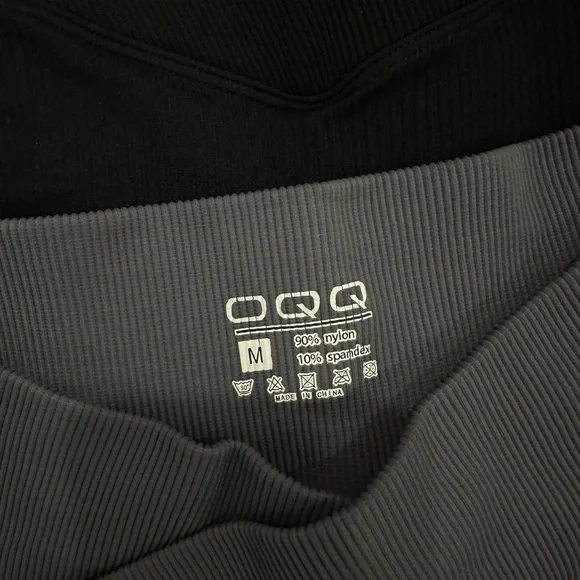 OGG Women's Ribbed Bike Shorts - Black, Gray, Brown - Picture 3 of 3